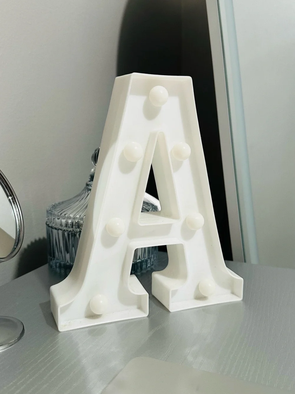 White Light-Up Letter 